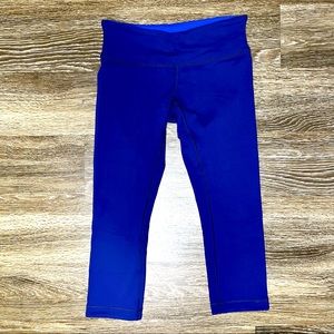 Lululemon Reversible Size 6 Leggings Blue